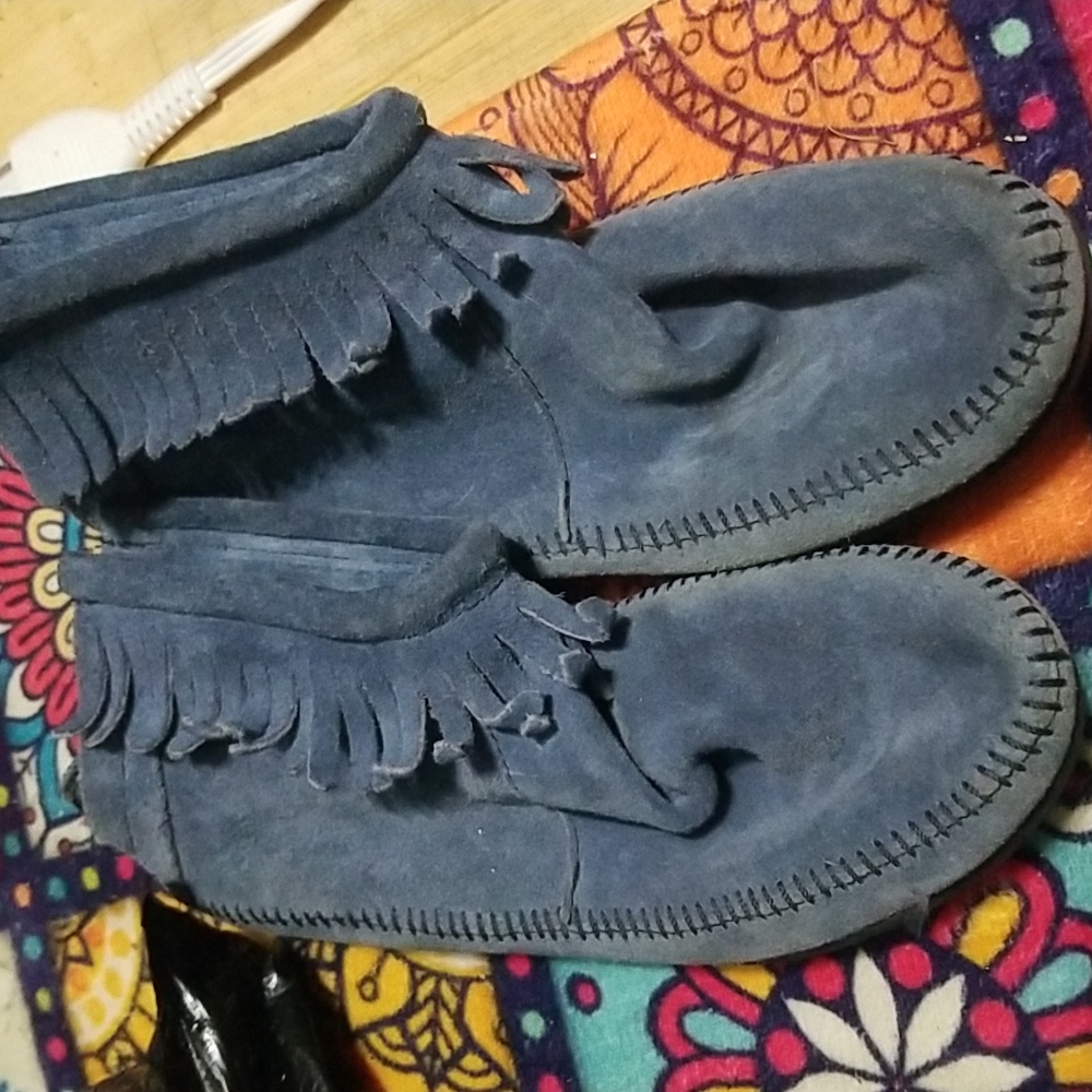 Blue  moccasins